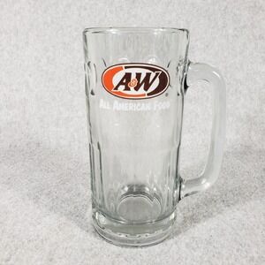 Vintage A&W Root Beer Mug Heavy‎ Glass All American Food Logo Collector Stein